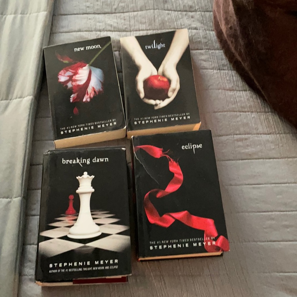 Twilight books a little frayed but in readable condition.